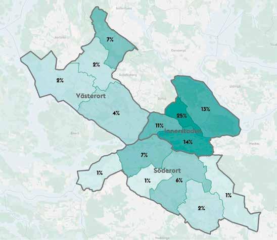 Översiktsplan för Stockholm Utställningsförslag Många arbetsplatser men ojämn fördelning Stockholm är gynnat vad gäller antalet arbetsplatser.