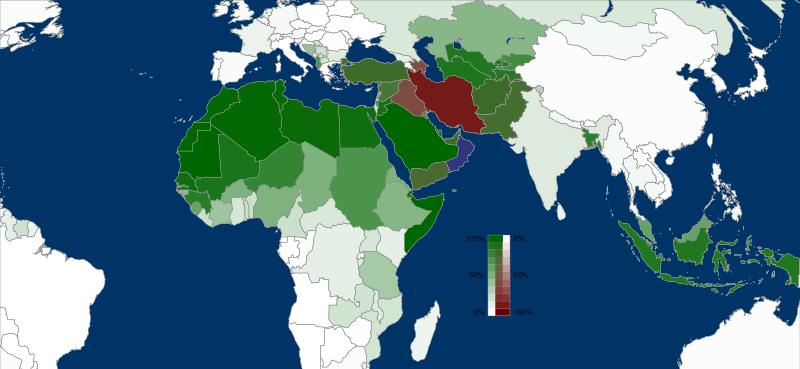 Länder med islamisk befolkning i % - karta Hur bra är du på muslimska stater? TESTA DIG SJÄLV Ta namnet och släpp! HÄMTA BLINDKARTA!