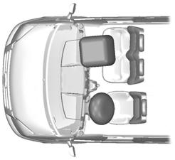 Passagerarskydd FUNKTION Luftkuddar VARNING Modifiera inte bilens framvagn på något sätt. Detta kan påverka utlösning av luftkuddar på ett negativt sätt. Originaltext enligt ECE R94.