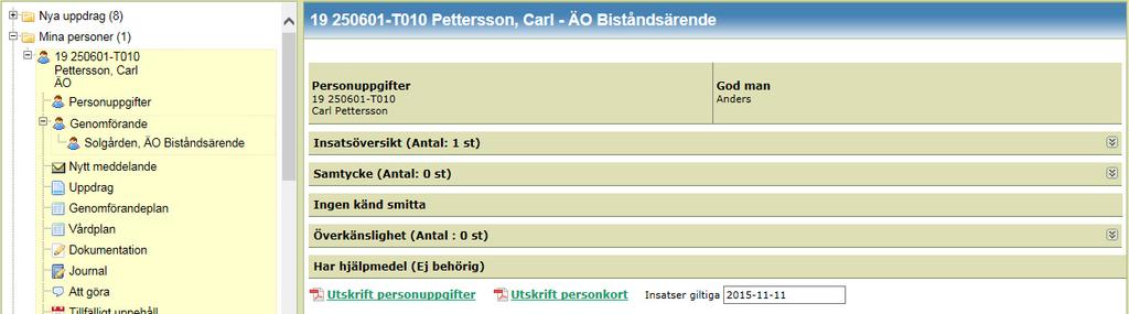 Spara referensperson När du sparat