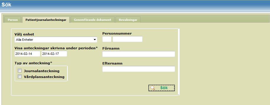 Flik 2, Patientjournalanteckningar När du börjar ett arbetspass eller varit ledig så behöver du uppdatera dig om vad som hänt.