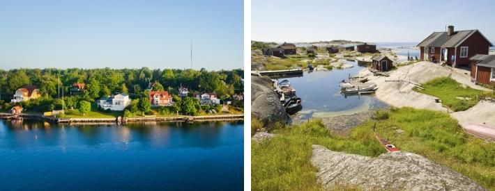 Båtarna går till mängder av pärlor i skärgården, t.ex. Sandhamn, Grinda, Utö eller Vaxholm. På en tur i skärgården förstår man verkligen varför Stockholmarna älskar sina kobbar och skär.