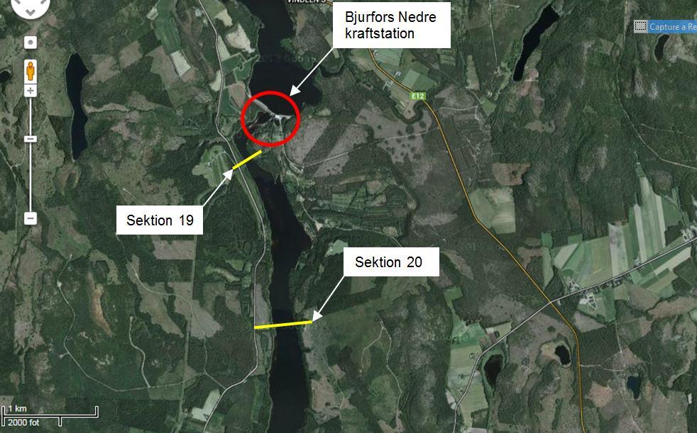 Lägsta turbintappning 40 m 3 /s är lägre än MLQ=44,1 m 3 /s. MLQ behöver således inte spillas bort.