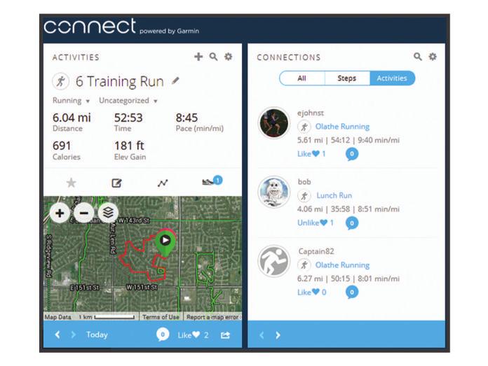 Garmin Connect Du kan kontakta dina vänner på Garmin Connect. Garmin Connect har verktygen som behövs för att ni ska kunna följa, analysera, dela information med och peppa varandra.