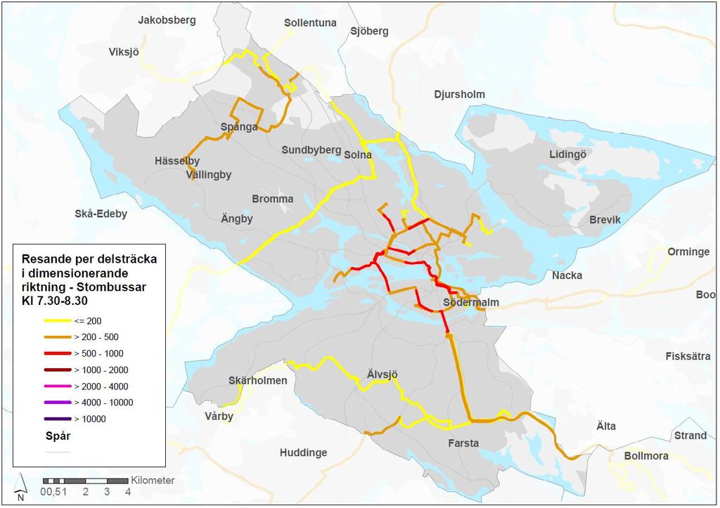 29(127) att avlasta pendeltåget och tunnelbanan. Kartor över avlastande och direktbusslinjer finns i Bilaga F Avlastade direktbusslinjer. 3.