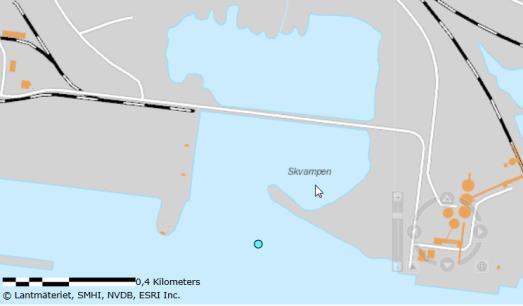 4.4.3 Utfyllnader Lövskärs småbåtshamn har ett tillstånd från 2014-02-12 (mål nr M83-13) att lägga upp överskottsmassor inom arbetsområdet i vattenområdet Skvampen.