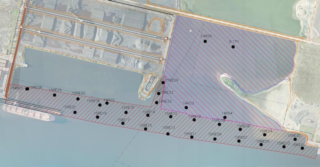 6.4 Muddring Luleå Hamn planerar muddring inom arbetsområdet för Skvampens djuphamn. Muddringen av djuphamnen planeras ske samordnat med Sjöfartsverkets muddring avseende fördjupning av farleden.