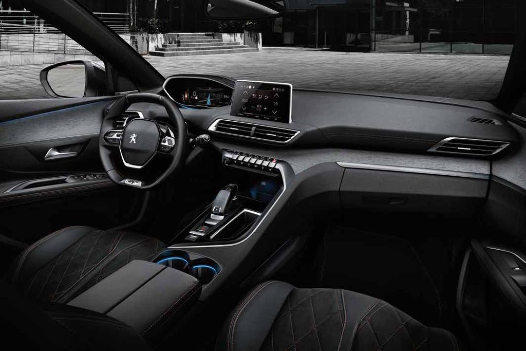 NYA PEUGEOT 3008 GT INNOVATIV TEKNIK Med nya PEUGEOT i-cockpit får du uppleva en helt digital värld med en 8-tums pekskärm, en digital head up-panel över den kompakta ratten med inbyggda reglage och