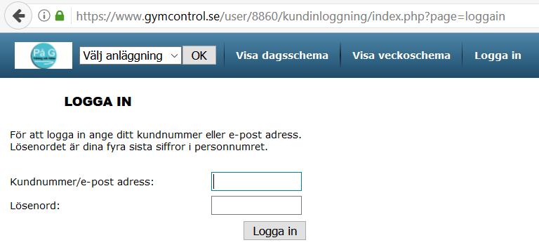 Lägga till post Som exempel på hur man lägger till en ny post har jag valt att jag vill lägga till inloggning på gymmet för att kunna boka tider. Så här gör man: 1.