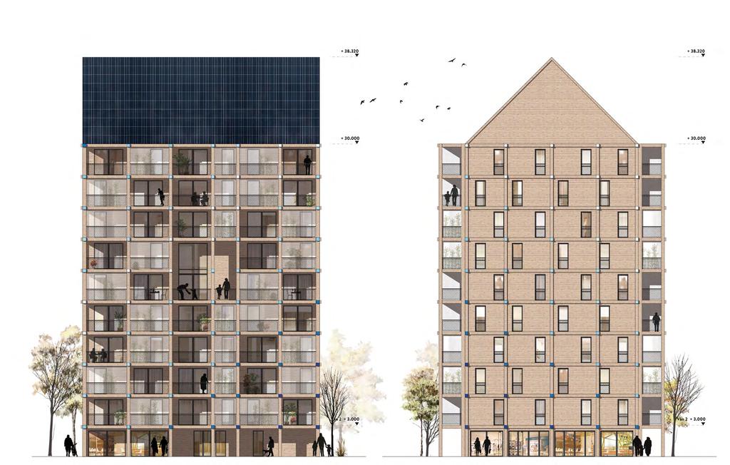 S. 5 SOLCELLER MOT VÄSTER & ÖSTER FRANSKA BALKONGER I SOVRUMMEN MÅLADE DETALJER I FASADSTRUKTUREN BALKONGERNA GER