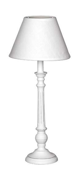 Vit Grå BORDSLAMPA JONAS TRÄ 54676 Vit H 47 cm fp 12