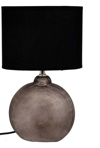 H 38 cm H 52 cm BORDSLAMPA ROLF SILVER/SVART 31312 19x8