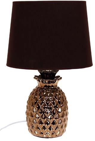 Vit Svart BORDSLAMPA ANANAS (E27 MAX 40W) 47826 Vit D13 H22 cm fp 12 149,00/stk 47827 Svart D13 H22 cm fp 12