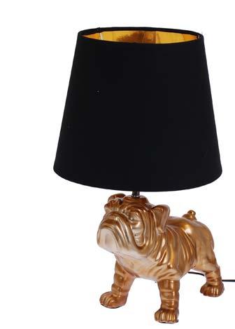 LAMPA BULLDOG KERAMIK VIT 47400 D 14x25/25 H 44 cm fp 6 169,00/stk LAMPA BULLDOG KERAMIK SVART 47401 D 14x25/25 H 44 cm fp 6 169,00/stk LAMPA BULLDOG KERAMIK SILVER 47402 D