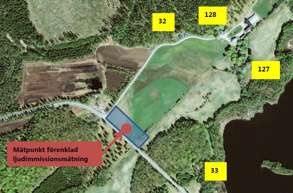 PM 2014-10-27 4 (5) För att erhålla bra mätförutsättningar för sydlig vindriktning, som ska råda vid emissionsmätningen, föreslås mätning nord-öst om vindparken.