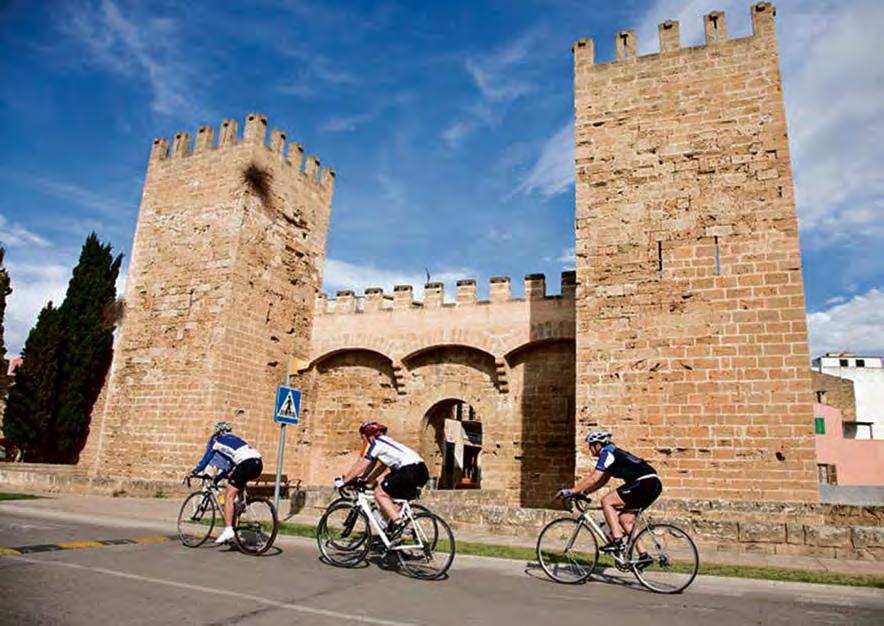 28 Mallorca ALCUDIA Historiens vingslag hörs än i dag En mur från1300-talet omger den trevliga staden Alcudia ssom ligger längst in på udden mellan Pollencabukten och Alcudibukten.