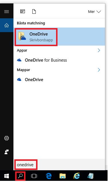 OneDrive skrivbordsapp Denna instruktion beskriver hur du kommer igång med skrivbordsappen för OneDrive som finns förinstallerad på alla Konstfacks PC datorer med Windows 10.