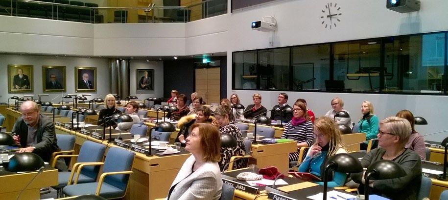16 Fondens styrelsemedlem, pol. dr Tytti Isohookana-Asunmaa öppnade seminariet i Villmanstrand i december 2016.