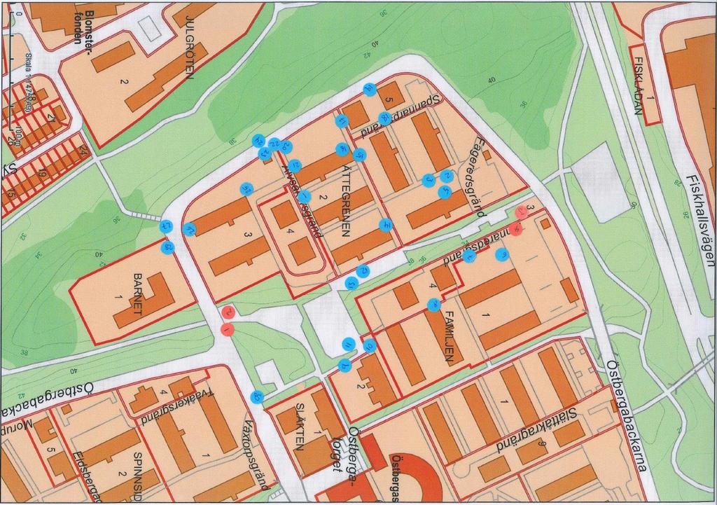 Sida 2 (12) Område 1 Nr Färg Synpunkt 1 Blå Icke fungerande belysning.