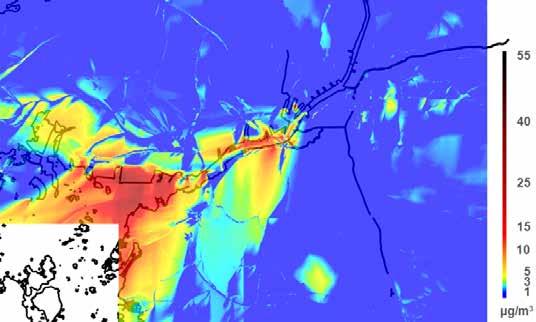 Beräkningar av källbidrag och minskningsscenarier för kvävedioxid i Göteborgsregionen R 2016:18 Figur 11 Dygnsmedelvärde