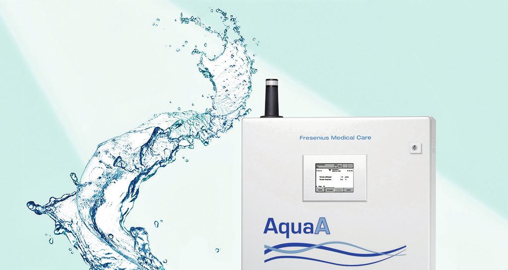 Aqua A system för vattenbehandling Nyckelfunktioner: Hög permeat kapacitet Kostnadskontroll via eco4dialysis Fjärråtkomst med konfigurationsmöjligheter Automatisk och papperslös övervakning via