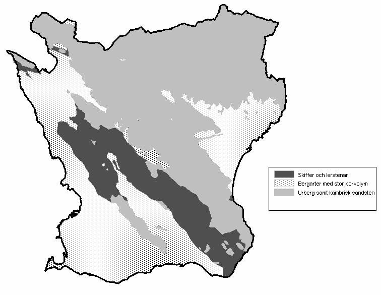 Gruppering av provpunkter Provpunkterna har grupperats efter brunnsdjup, typ av akvifär (jord, sedimentärt berg eller urberg).