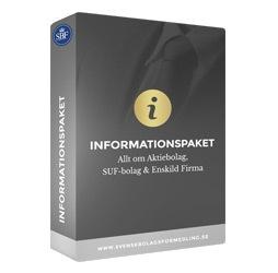 Informationspaket Val av bolagsform Kontakt Svensk Bolagsförmedling Engelbrektsgatan 29 114 32 Stockholm E-post: info@svenskbolagsformedling.