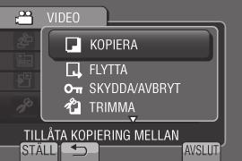 KOPIERA Kopiera filer Typ av kopiering och anslutbara enheter Videokameran Du kan kopiera filer mellan HDD och microsdkortet med endast denna videokamera.