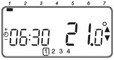 CM737 2.4 Kontrollera värmeprogrammet För att kontrollera eller förändra värmeprogrammet, använd PROGRAM eller knapparna för att navigera mellan de fyra individuellt programmerade perioderna.