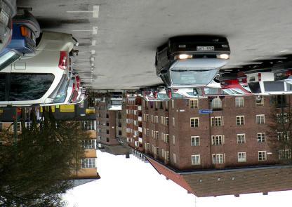 Parkeringsytan på södra delen