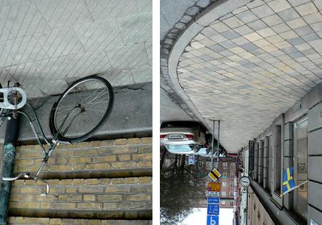 Markbeläggning Den norra delen av torget är belagd med smågatsten, liksom torgytan utanför trädraderna.