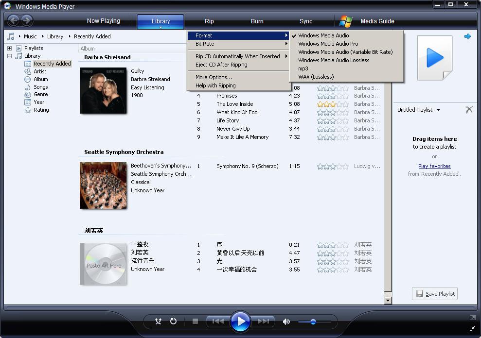 4.2.4 Rippa låtar från en CD Om du vill överföra musik från en CD-skiva till din spelare måste du först skapa en digital kopia av musiken på din dator. Det kallas att rippa.