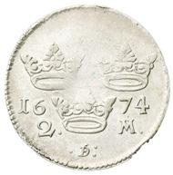 2 mark 1674. SM 126. 9,79 g.