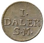 Daler SM 1717. Wett och Wapen.