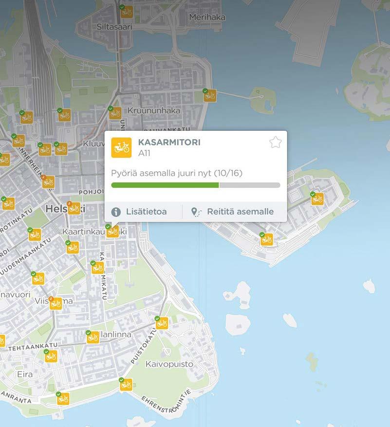 Cykeltjänster Pyöräilymetropoli.fi Information om cykling på internet Den förnyade webbplatsen pyöräilymetropoli.fi lockar till cykling.