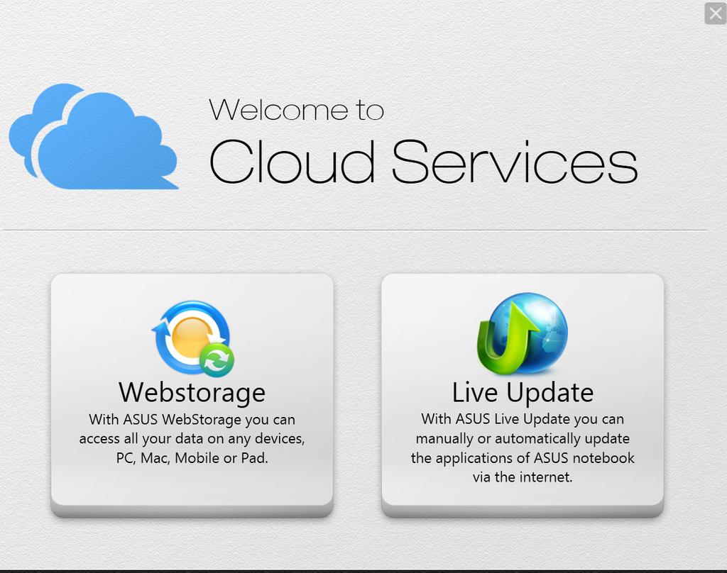molnbaserade appar: ASUS Webstorage och Live