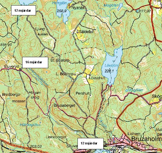 KRÄFTPROVFISKE I JÖNKÖPINGS LÄN 2006-2007 Figur 86. Karta över lokal Stuverydsbäcken.