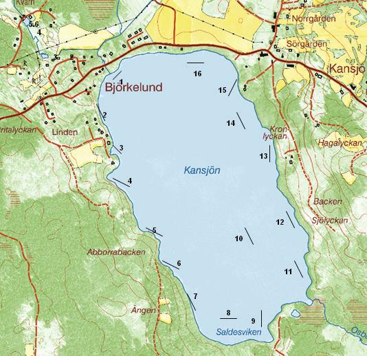 KRÄFTPROVFISKE I JÖNKÖPINGS LÄN 2006-2007 Figur 21. Karta över lokal Kansjön.