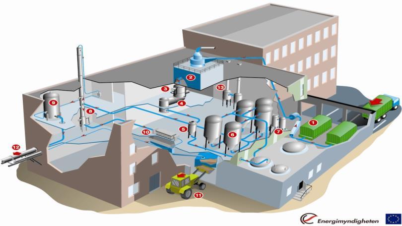 IM Bio Refinery Plant Bio Refinery Plant används för att under industriella förhållanden testa och demonstrera framtagande av produkter och intermediärer såsom kemikalier, färg, drivmedel, foder och