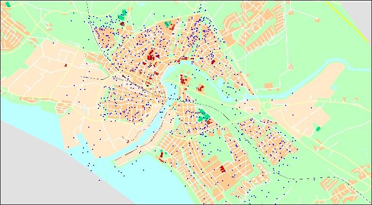 Prickkartor Fundera på Antalet 0 5 åringar i Falkenberg Hur kartan tolkas Värdet per prick Storlek Administrativ nivå En