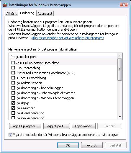 2. I Portnummer: Ange 54925. 3. Kontrollera att UDP är markerat. Klicka därefter på OK.