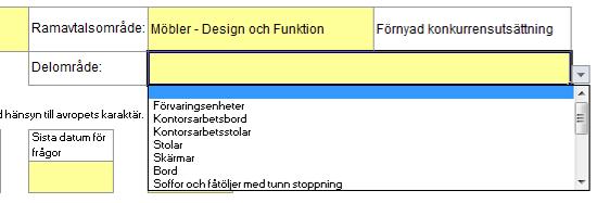 komplexa avrop är motsvarande svarstid sju arbetsdagar. Fyll i när avropssvaret senast måste vara inlämnat. Tidsfristen ska vara skälig.