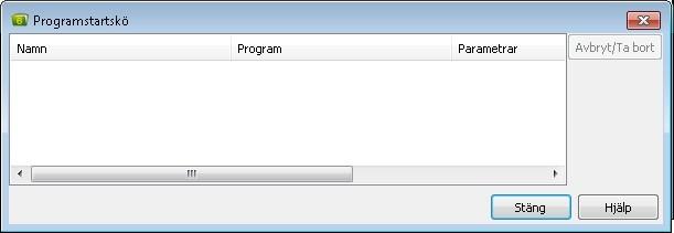 Chaos desktop manual Programstartskö Programstartskön aktiveras från menyn under Visa. Programstartskön visar aktuella program som körs just nu från Chaos desktop.