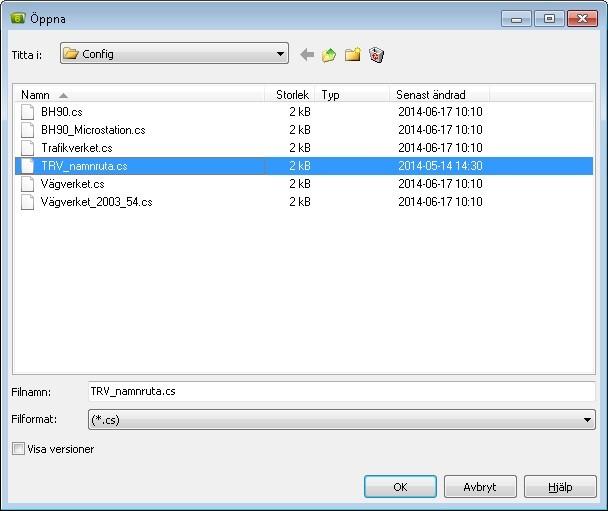Arbeta med Öppna/Spara Dialogen används när man skall öppna/spara t ex konfigureringsfiler, zip-filer, mm.