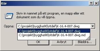 Ex, klistra i namnet i dialogen kör i Windows.