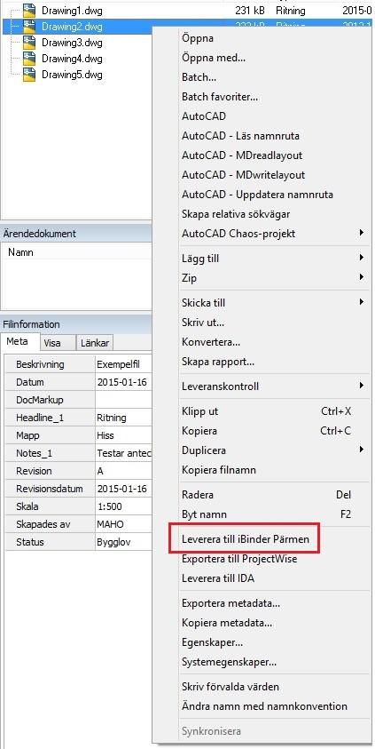 Chaos desktop manual ibinder Pärmen Chaos desktop kan leverera och hämta filer till/från ibinder Pärmen.