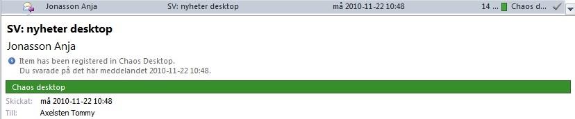 Arbeta med Förhandsgranska e-post Det går att se innehållet i ett meddelande, utan att öppna.msg-filen i Outlook. Markera.msg-filen och tryck på fliken visa i filinformationsfönstret.