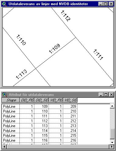 SPECIFIKATION 17 (32) Utdataleverans av referenslänkar Figur 7 visar en kartbild med geometrier för referenslänkar som exporterats till