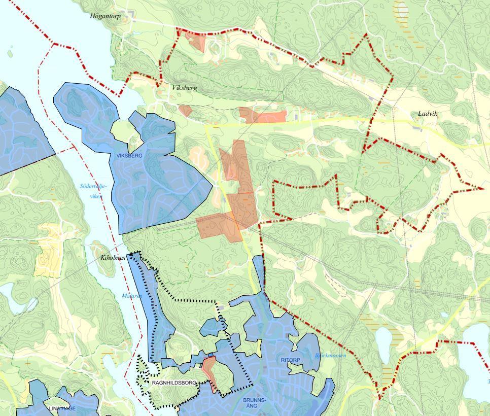 10 (47) 3.2 Verksamhetsområde för allmänt vatten och avlopp Delar av Viksberg ligger inom verksamhetsområde för allmänt vatten och avlopp, s.k. kommunalt VA.