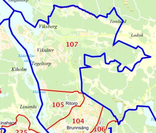 Uppgifterna nedan kommer från nyckelkodsområde 107. 1 369 personer var bosatta inom Viksbergsområdet 2015. Befolkningen i Viksberg har utökat med 48,8% (449 personer) mellan 2004 och 2015.